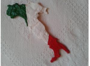 Mapa farinha e sal - Itália cores da Bandeira 2