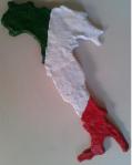 Mapa farinha e sal - Itália cores da Bandeira